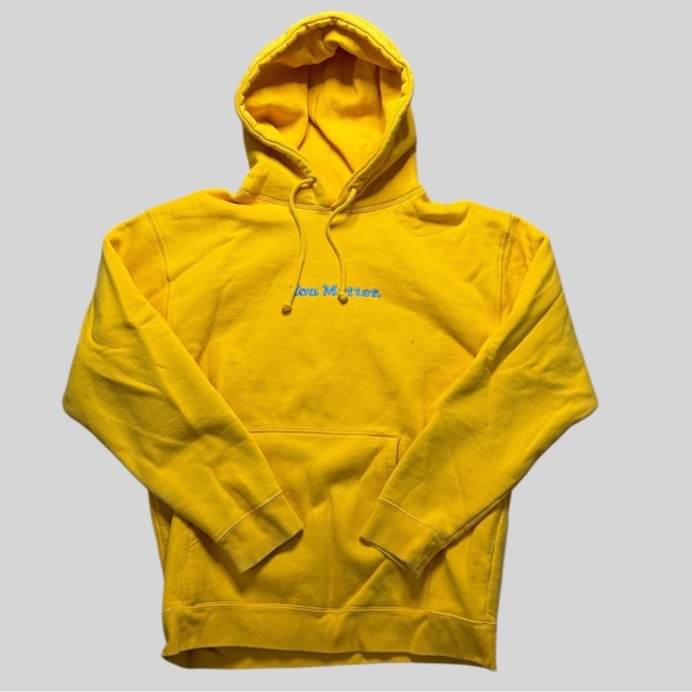 You Matter by Demetrius Harmon Yellow Orange Signature Hoodie - Mental Health M